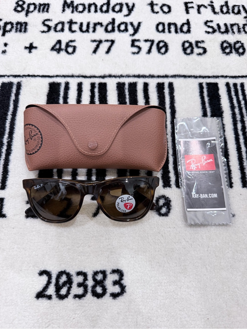 RayBan RB4184 Polished Light Havana Brown Polarized Wayfarer - Made in Italy